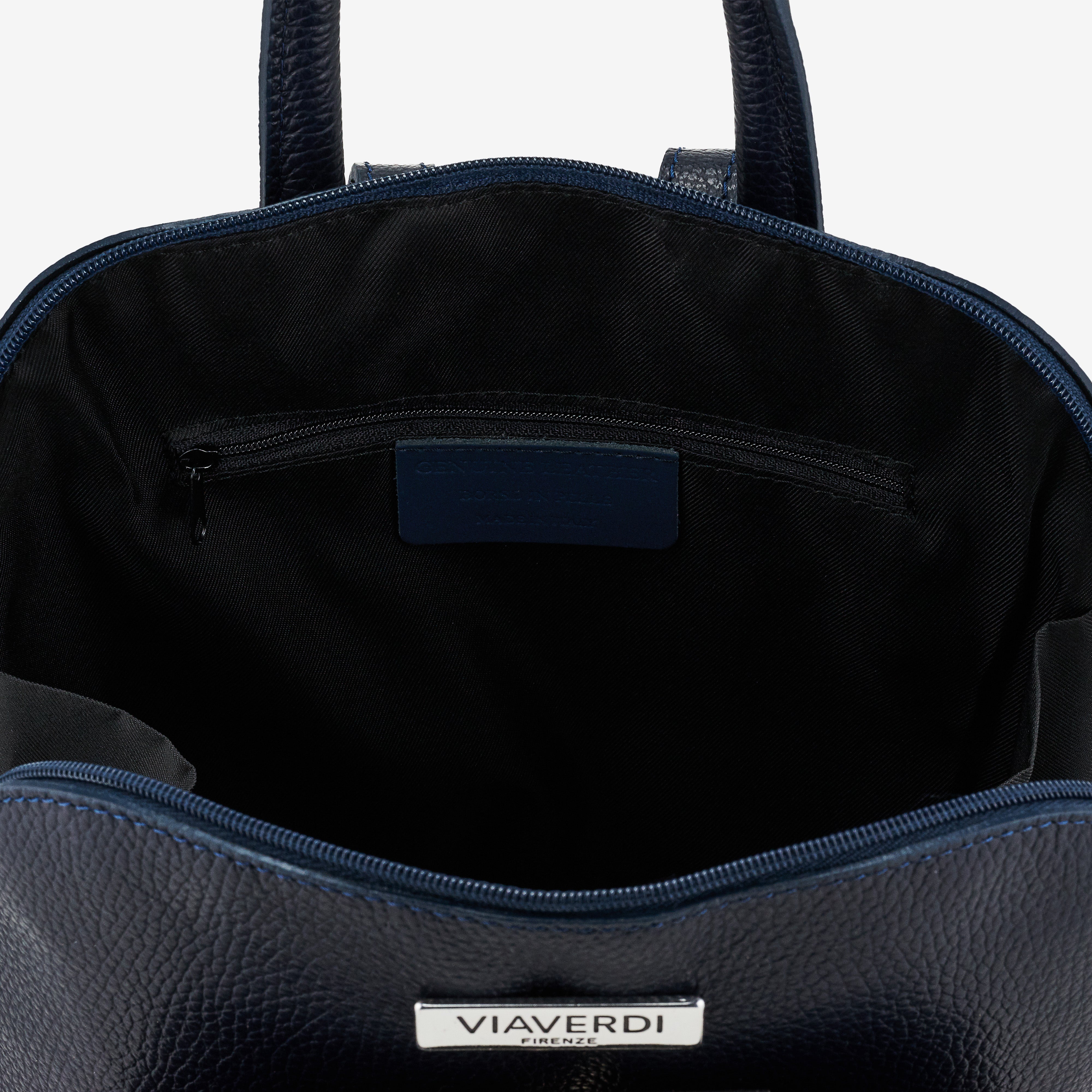 Zaino Donna in Pelle Blu VIAVERDI Made in Italy
