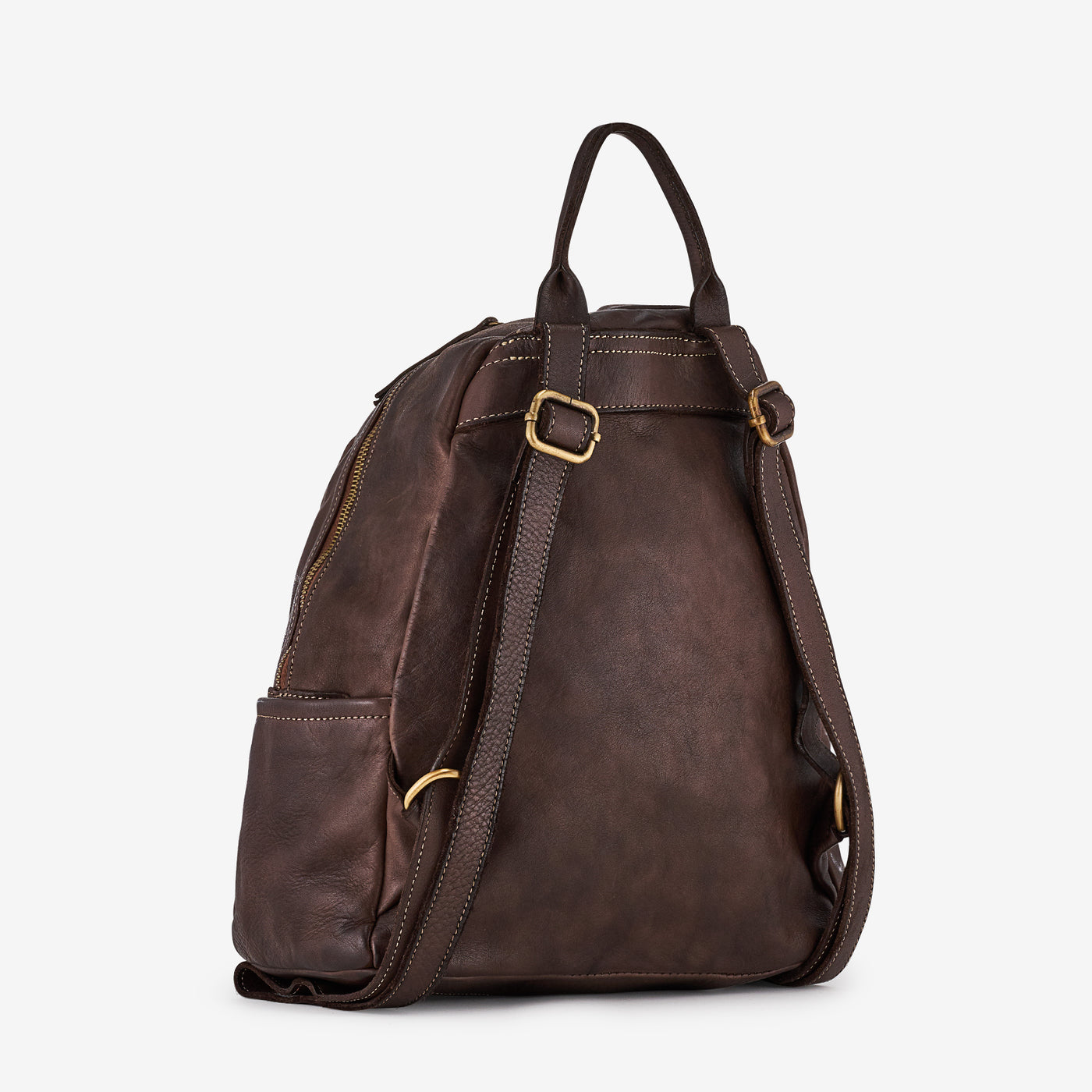 Zaino Donna Piccolo in Pelle Testa di Moro VIAVERDI Made in Italy
