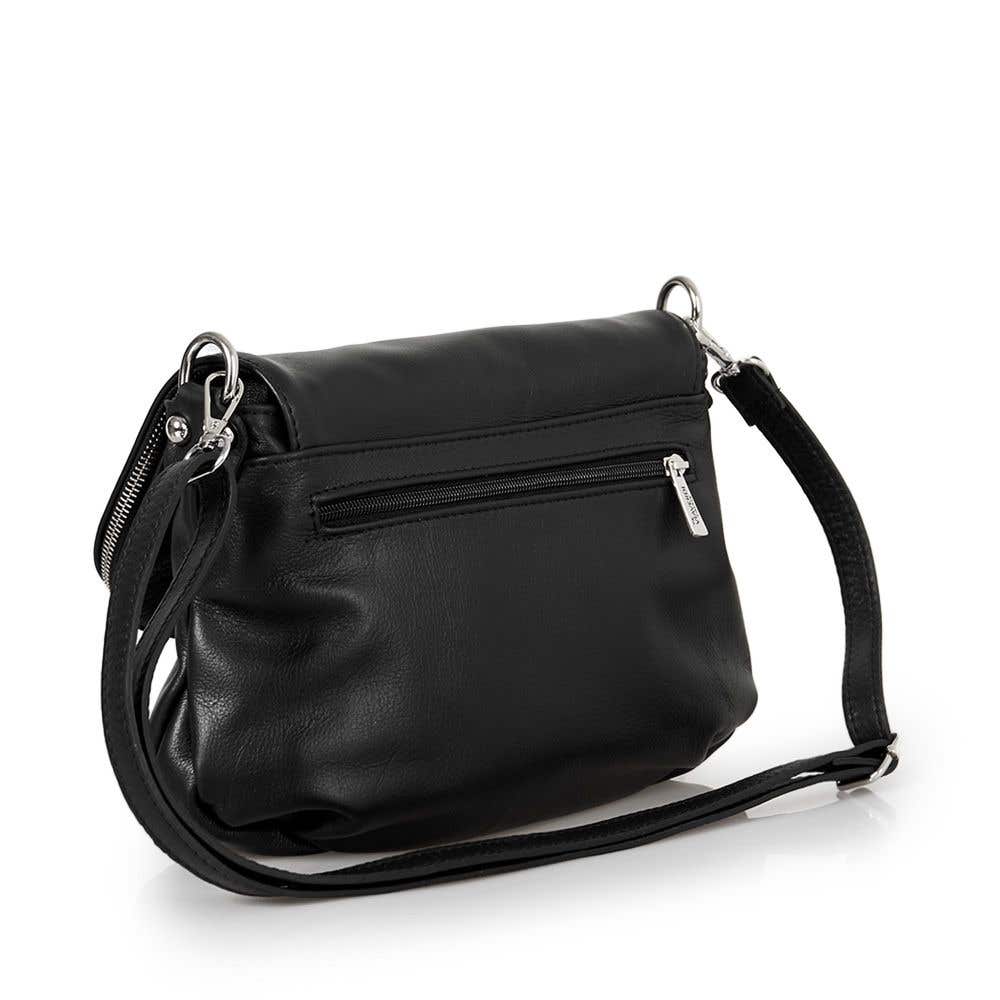 Borsa a Tracolla in Pelle Nera VIAVERDI Made in Italy